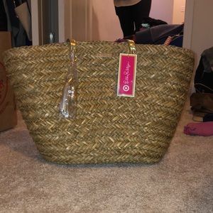 limited edition lily pulitzer NWT straw beach bag